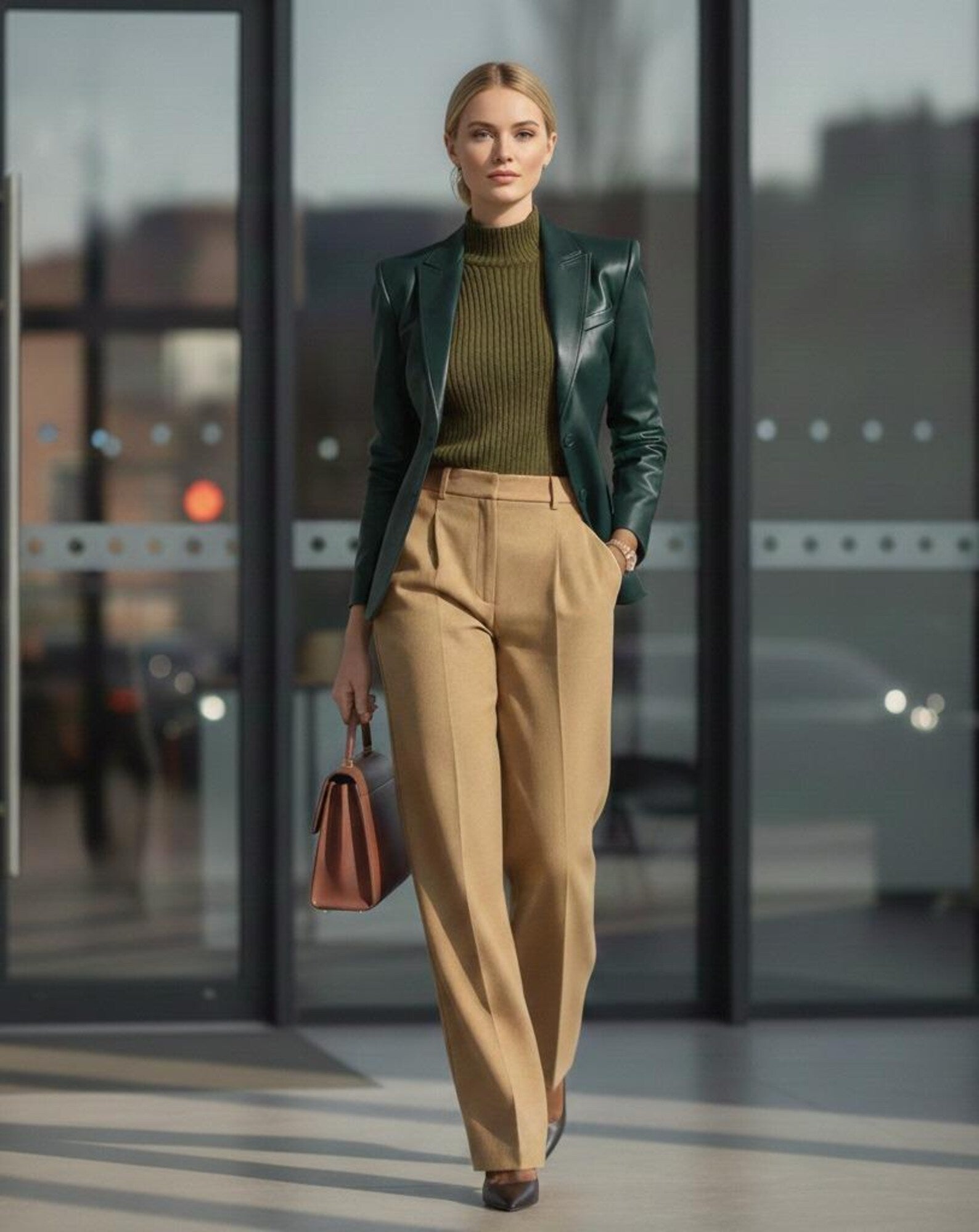 Tailored Sheep Leather Blazer – Elegant Wear