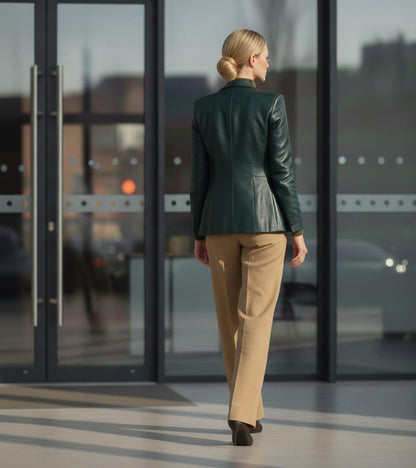 Tailored Sheep Leather Blazer – Elegant Wear