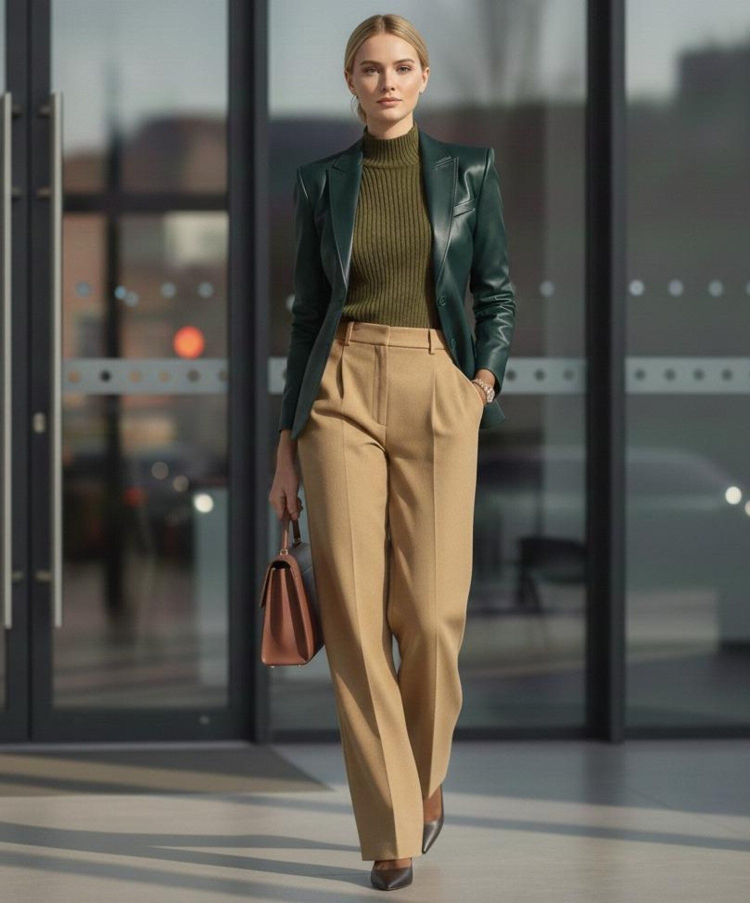 Tailored Sheep Leather Blazer – Elegant Wear