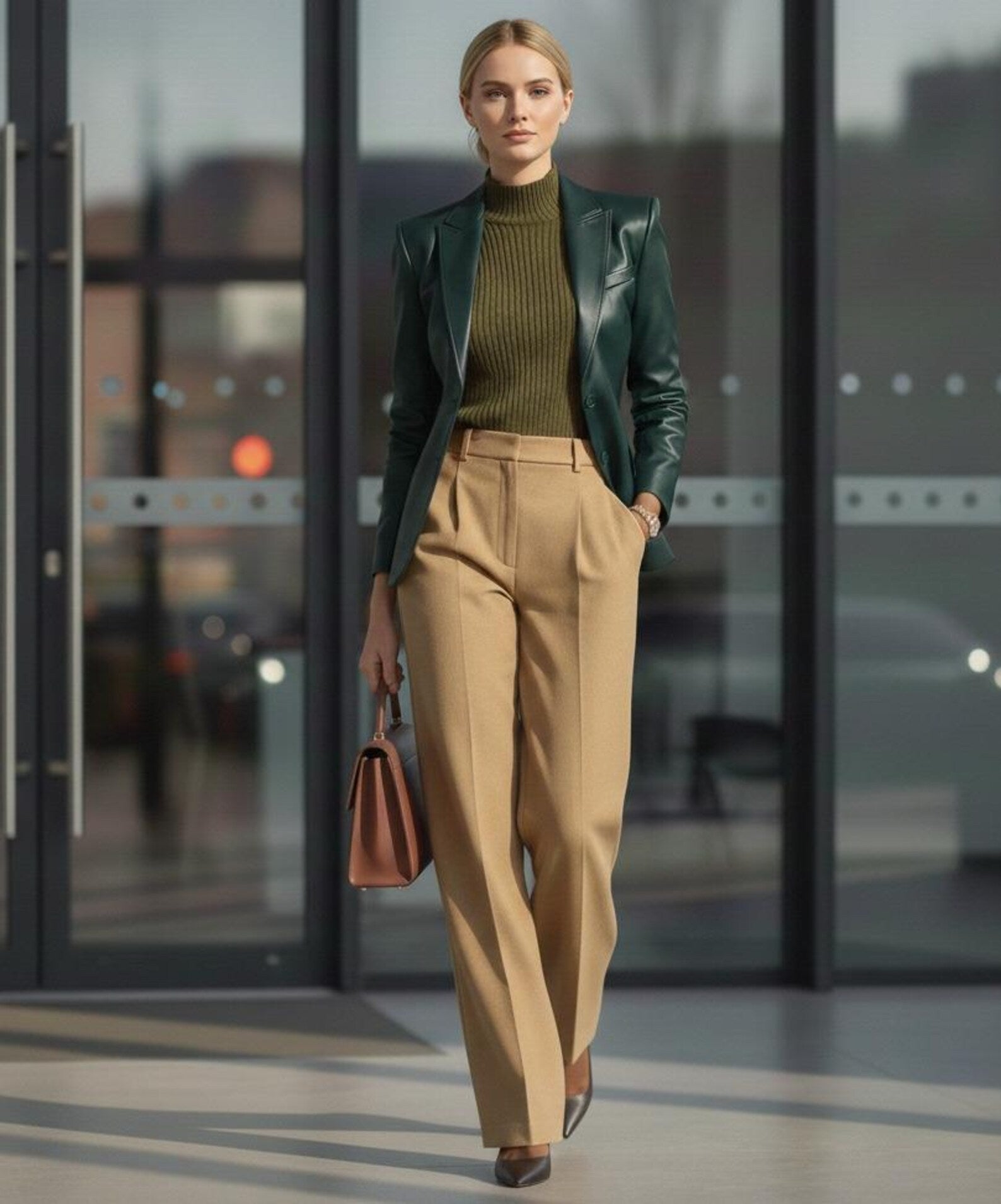 Tailored Sheep Leather Blazer – Elegant Wear