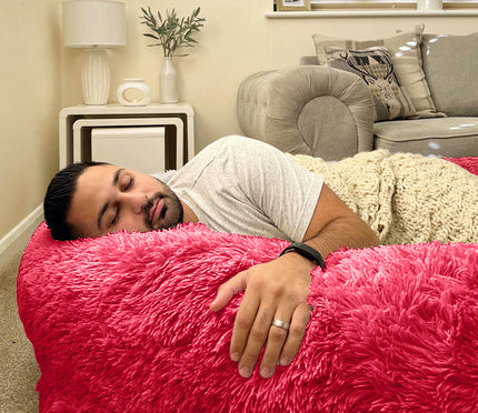 Comfy Giant Plush Faux Fur Bed | All Weather, Winters, Summers Bed | Removeable &amp; Washable Cover - NextMamas