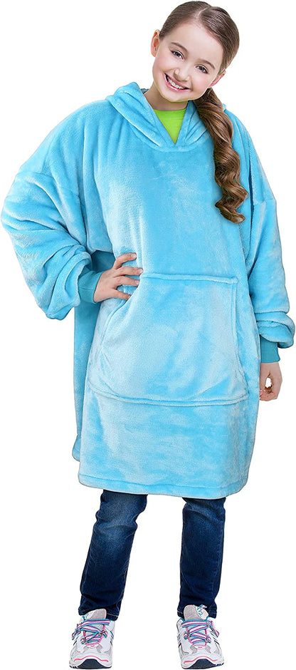 Oversized Hoodie For Adults &amp; Kids  |  Microfiber &amp; Sherpa Wearable Blanket. - NextMamas