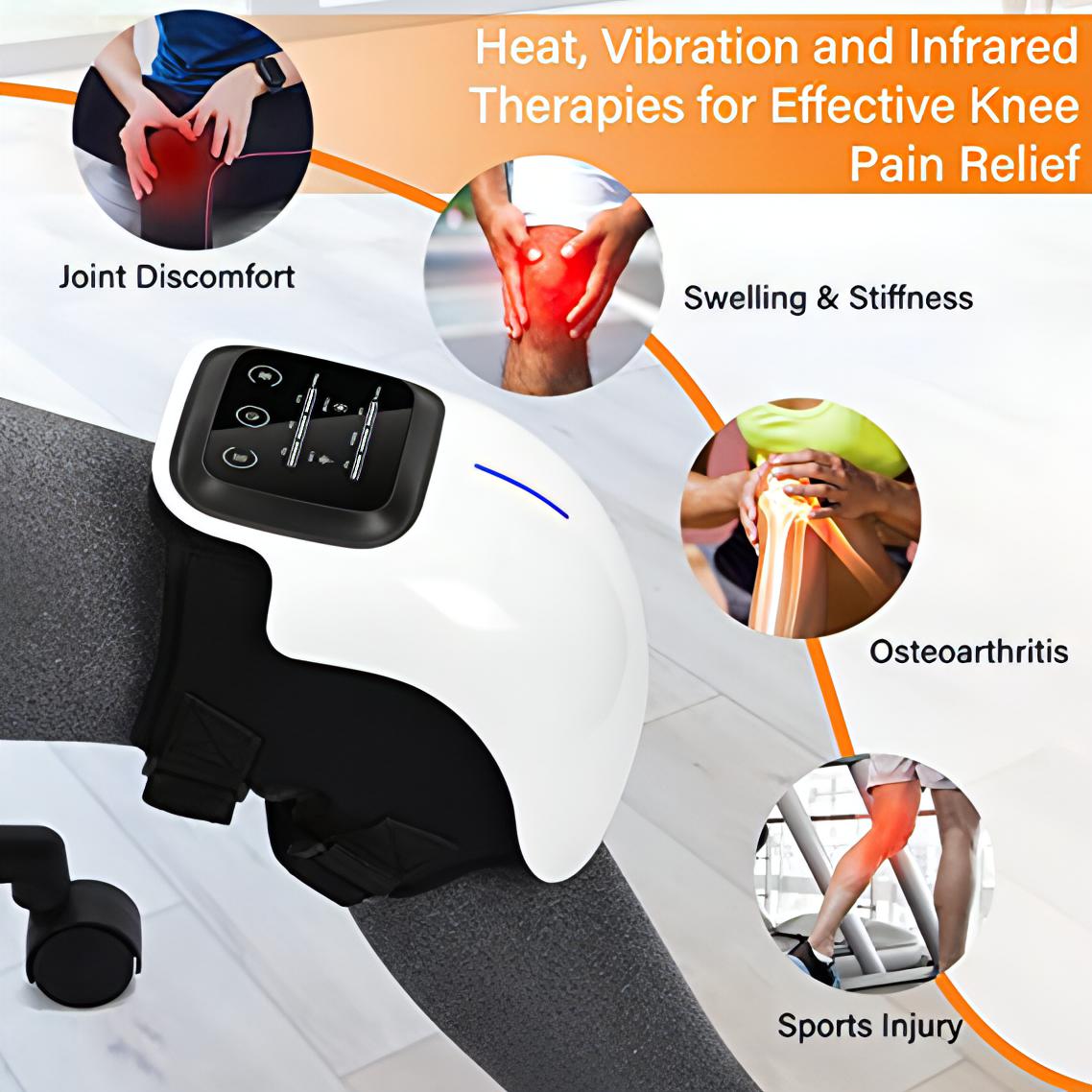 Cordless Knee Massager | Powerful Infrared Heat and Vibration Knee Pain Relief for Swelling Stiff Joints. - NextMamas
