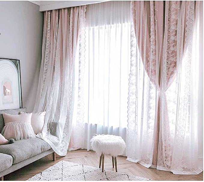 Double Layer Blackout Curtain with Tulle – 53”x96” (1 Panel + 1 Sheer) - NextMamas