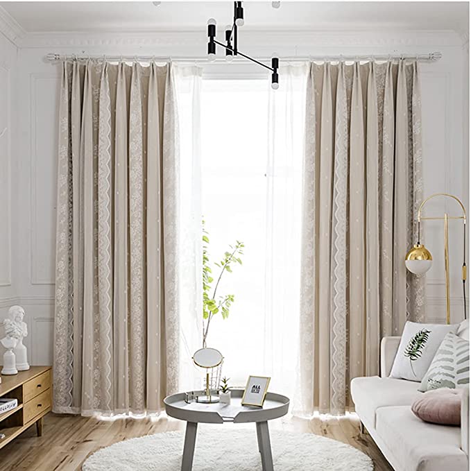 Double Layer Blackout Curtain with Tulle – 53”x96” (1 Panel + 1 Sheer) - NextMamas