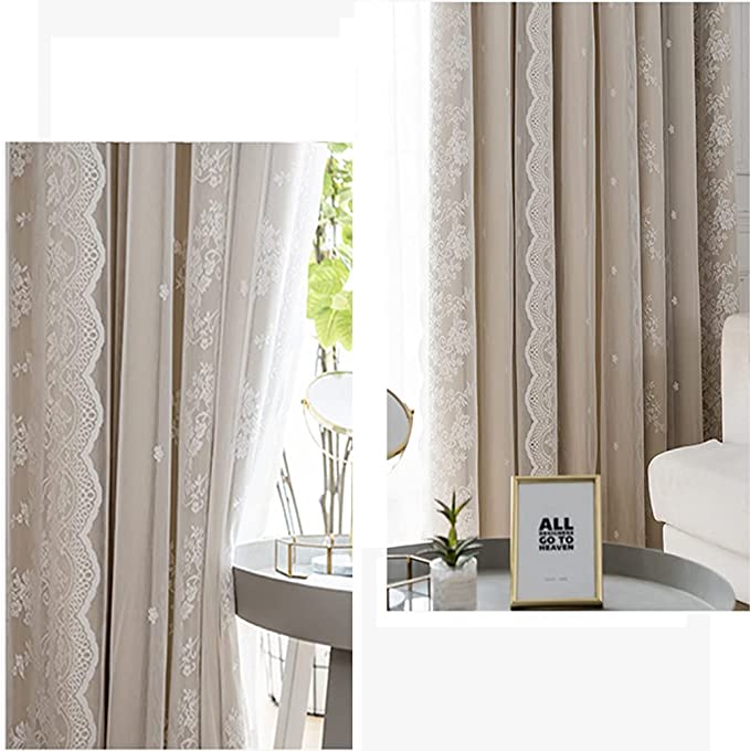 Double Layer Blackout Curtain with Tulle – 53”x96” (1 Panel + 1 Sheer) - NextMamas