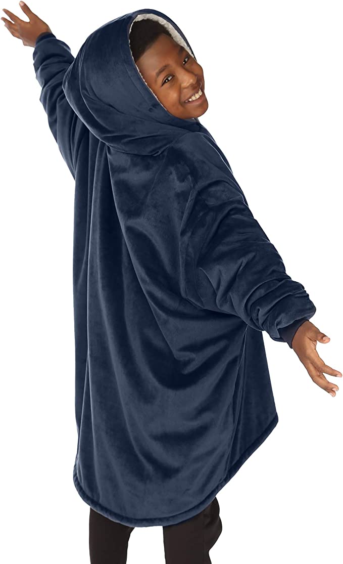 Oversized Hoodie For Adults &amp; Kids  |  Microfiber &amp; Sherpa Wearable Blanket. - NextMamas