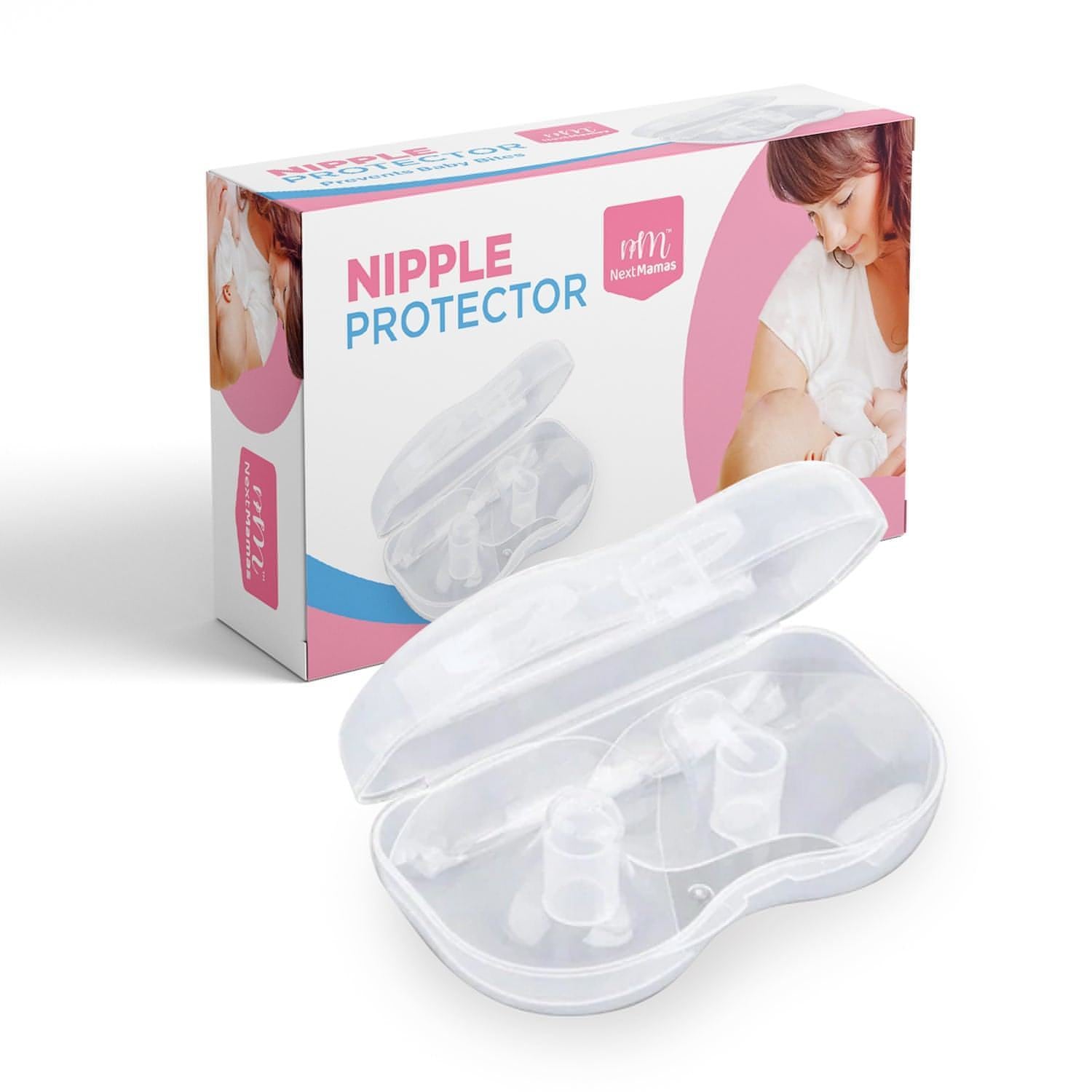 Silicone Breastfeeding Nipple Cover Shields | Protects from Baby Bite, Nipple Wound &amp; Infection Pain - NextMamas