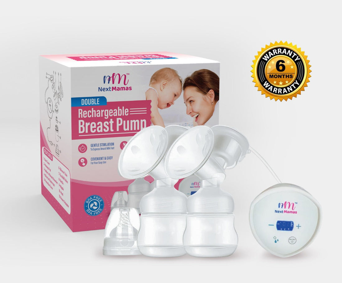 Double Rechargeable Breast Pump – Massage &amp; Pumping Modes - NextMamas