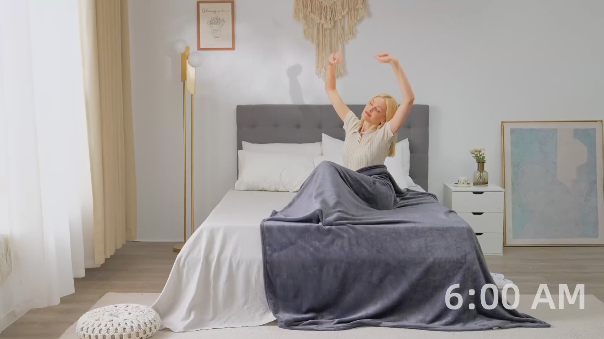 Sherpa Fleece Throw Blanket for Couch