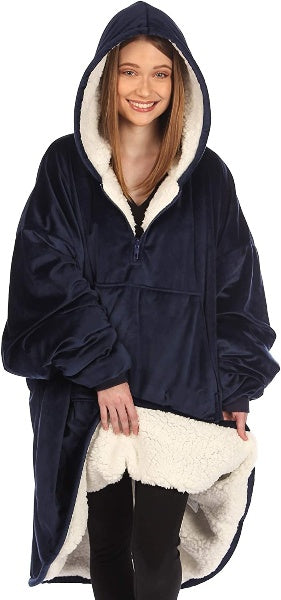 Oversized Hoodie For Adults &amp; Kids  |  Microfiber &amp; Sherpa Wearable Blanket. - NextMamas