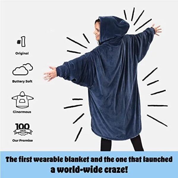 Oversized Hoodie For Adults &amp; Kids  |  Microfiber &amp; Sherpa Wearable Blanket. - NextMamas
