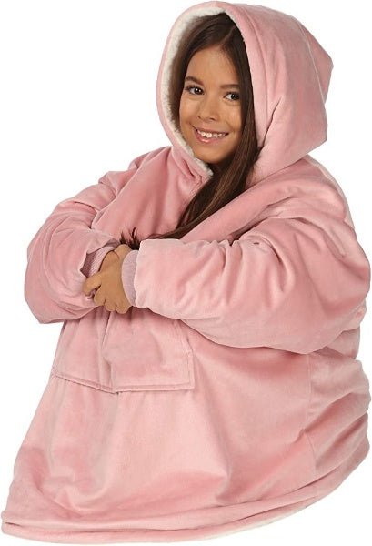 Oversized Hoodie For Adults &amp; Kids  |  Microfiber &amp; Sherpa Wearable Blanket. - NextMamas