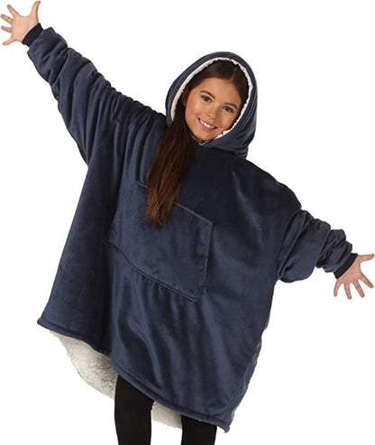 Oversized Hoodie For Adults &amp; Kids  |  Microfiber &amp; Sherpa Wearable Blanket. - NextMamas