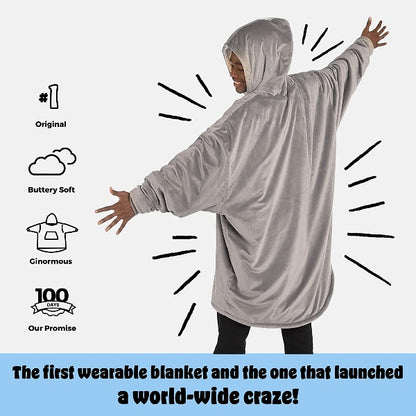 Oversized Hoodie For Adults &amp; Kids  |  Microfiber &amp; Sherpa Wearable Blanket. - NextMamas