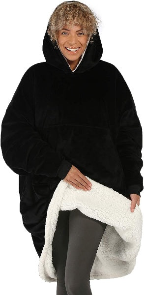 Oversized Hoodie For Adults &amp; Kids  |  Microfiber &amp; Sherpa Wearable Blanket. - NextMamas