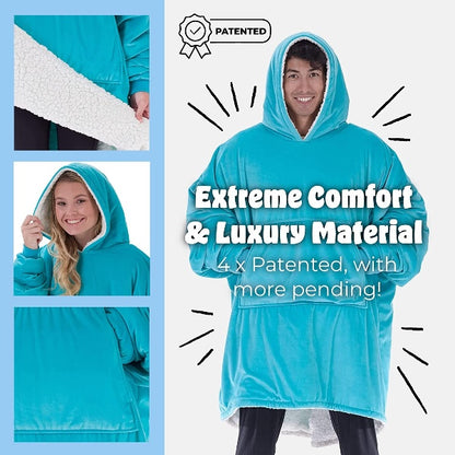 Oversized Hoodie For Adults &amp; Kids  |  Microfiber &amp; Sherpa Wearable Blanket. - NextMamas